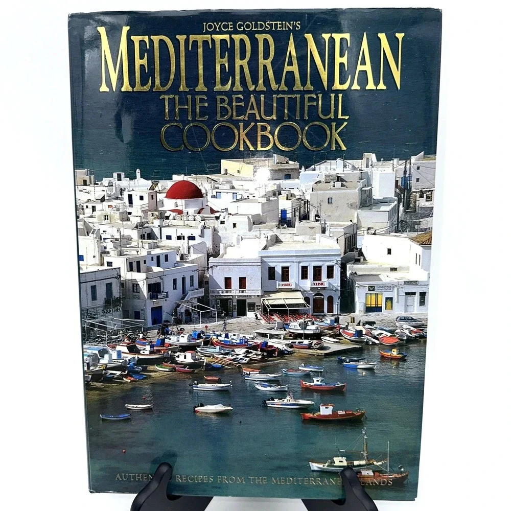Mediterranean The Beautiful Cookbook Joyce Goldstein Hardcover Blue Recipes 1994